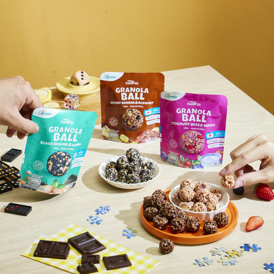 Foodfitt 蛋白燕麥球(優格綜合莓果/巧克力香蕉榛果/黑芝麻杏仁)